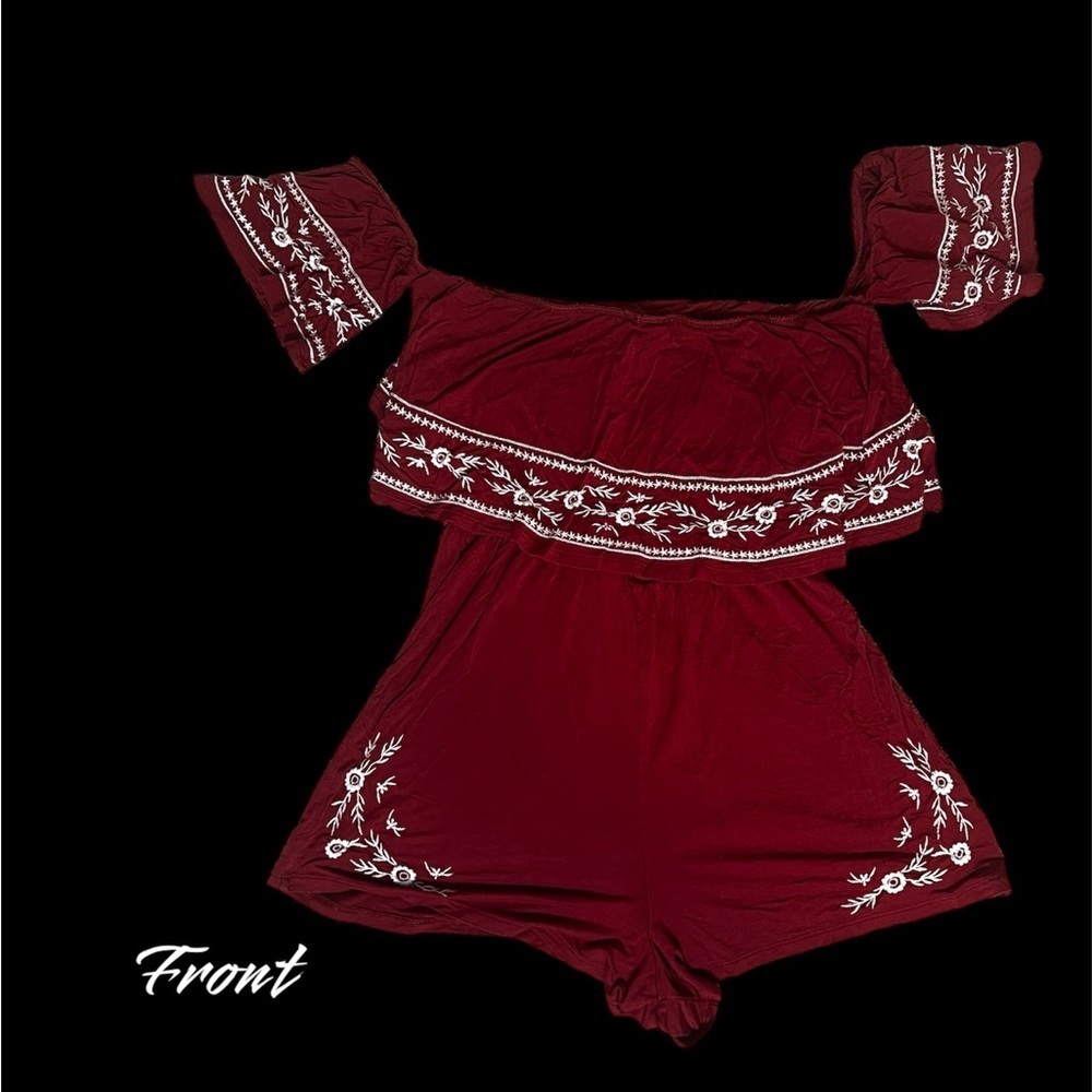 American Eagle Romper in Burgundy size medium
